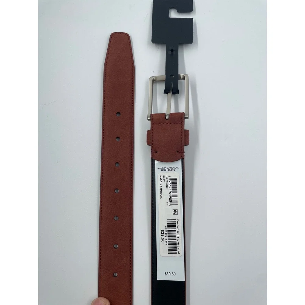 Alfani Mens Reversible Belt Black Rust Brown Size Small 30-32 Square Buckle NEW